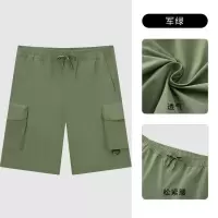 探路者工装五分裤男22夏季新款户外百搭速干透气抽绳五分裤TAK81597
