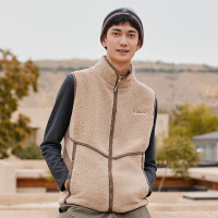 探路者抓绒马甲男2021秋冬季新款户外男式加厚保暖舒适轻便透气摇粒绒无袖立领抓绒服男式柔软抓绒背心男