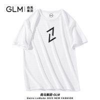 集团品牌GLM冰丝t恤男2022新款夏季运动散热网眼透气速干短袖24