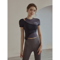 瑜伽服套装女夏季时尚晨跑服高级感新款短袖专业跑步运动健身套装