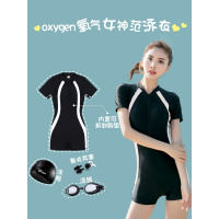 泳衣女夏2022新款游泳衣韩国保守遮肚显瘦学生连体专业大码泳装