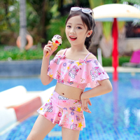 儿童泳衣女童夏季分体公主裙式可爱宝宝泳裤小中大童泡温泉游泳衣