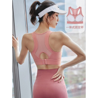 运动内衣女防震防下垂跑步背心带胸垫健身服夏高强度瑜伽文胸bra