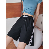 运动短裤女防走光休闲高腰跑步宽松瑜伽健身舞蹈速干夏季薄款五分