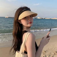 主推!设计师款拉菲草帽 防紫外线遮阳空顶防晒帽子女夏季鸭舌帽