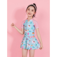 儿童泳衣夏女童2021新款小中大童连体公主游泳衣可爱宝宝泳装