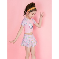 儿童泳衣女夏2021年新款小中大童宝宝游泳衣分体女孩公主韩国泳装