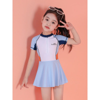 儿童泳衣女孩中大童2022新款女童公主宝宝连体泳装速干游泳衣