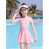 儿童泳衣女童连体裙式游泳衣女孩宝宝2022新款泳装中大童泳衣