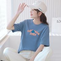 PASS街头风潮流百搭短袖T恤女时尚艺术印花夏季新品