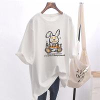 PASS2022年新款女式t恤字母印花个性百搭设计圆领短袖t恤女式