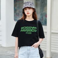 PASS女式t恤2022潮牌ins短袖t恤女式打底衫