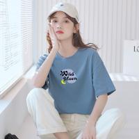 PASS2022时尚短袖新品t恤女式圆领百搭女式t恤