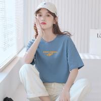 PASS女式夏季新品短袖休闲百搭可爱动物印花舒适