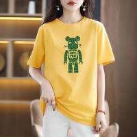 PASS短袖t恤女式夏季新品短袖休闲百搭可爱印花舒适短袖女打底衫