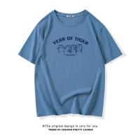 PASS简约时尚短袖上衣女式t恤个性印花短袖休闲舒适宽松t恤