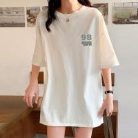 PASS女式t恤卡通涂鸦印花休闲百搭潮牌短袖t恤女式上衣2022新品