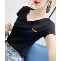 PASS短袖女简约T恤时尚百搭潮牌百搭t恤女式上衣