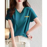 PASS[时尚简约]2022短袖女式t恤logo百搭t恤女式打底衫