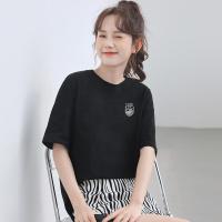 PASS2022年夏装新款短袖女夏上衣日常休闲百搭简约显瘦女式t恤