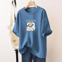 PASS2022年新品短袖正能量小老虎时尚动物印花休闲百搭日常短袖女