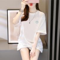 PASS[动物印花]创意小老虎字母印花短袖女夏上衣日常休闲