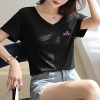 PASS短袖t恤女式打底衫甜美可爱时尚简约百搭女式t恤