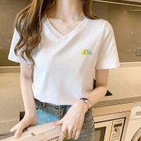 PASS2022年夏季新款韩版潮流显瘦简约休闲百搭减龄套头女式t恤