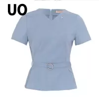 UO夏季 简约V领短袖女上衣