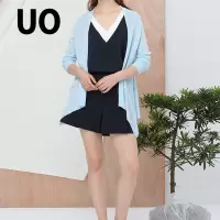 UO夏季 简约纯色针织开衫女