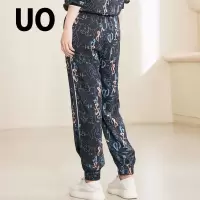 UO夏季 时尚字母趣味束脚宽松女式休闲裤