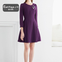 额尔菲斯钉珠时尚修身连衣裙