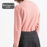 额尔菲斯袖口别致设计清新套头毛衫女针织衫