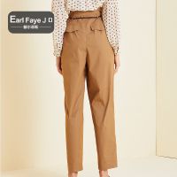 额尔菲斯系带休闲裤女