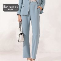 额尔菲斯通勤西裤纯色显瘦气质女式休闲裤