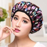 瑕 鉒0003 厨房防油防水帽子洗澡浴帽加厚双层防水浴帽护发洗澡用的头套女