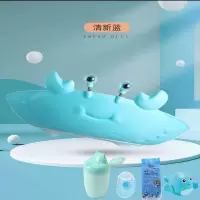清新蓝卡通螃蟹洗发帽 一个装普通洗发帽 宝宝洗头神器婴儿防水洗澡螃蟹洗发帽儿童硅胶防进水护耳护眼浴帽