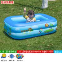 1.2米二层基础套餐 超大号儿童充气游泳池家用婴儿宝宝游泳桶加厚折叠成人小孩戏水池