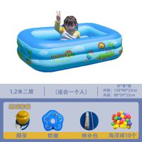 1.2米二层基础套餐 婴儿游泳池家用充气宝宝游泳桶可折叠儿童小孩洗澡水池母婴店商用