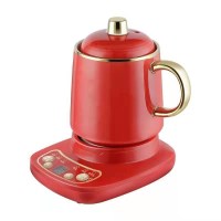 电炖杯 红色单杯不含底座-994 陶瓷 迷你生活电热杯多功能办公室养生杯煮粥桃胶电炖盅燕窝