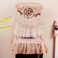 虞美人饮水机罩 常规通用 欧式刺绣蕾丝饮水机罩套 立式饮水机两件套 高档桶装水防尘罩子