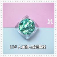 11# 五彩蓝绿 [送眼影棒] 儿童节日表演舞台专用彩妆亮片啫喱膏眼影贴面部眼角闪粉闪片饰品