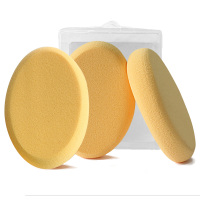 肤色三片+收纳盒 帕瑞诗椭圆形干湿两用气垫海绵粉扑大号化妆工具不吸粉蛋粉饼专用