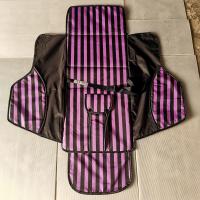 A款紫色条纹 四轮手推车配件婴儿车布垫加宽加厚童车坐垫宝宝全套布套透气座垫