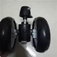 1.6高架杆转向器轮直径11 童车配件360度转向轴宝宝婴儿推车轮子轻便伞车轮减震万向轮轱辘