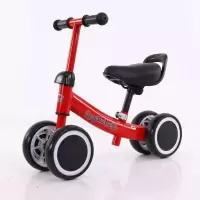 高配可以调高低红色 儿童四轮平衡车滑行车宝宝溜溜车婴幼儿助步车儿童轮滑踏行滑步车