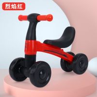 烈焰红平衡车 儿童平衡车无脚踏溜溜车1岁到3岁宝宝学步车四轮扭扭滑行学步车