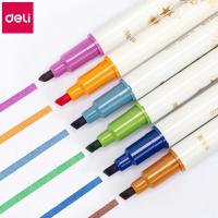 6支全套(赠贴纸) 哈利波特得力联名变色荧光笔记号笔学生用品考试复习划重点双头