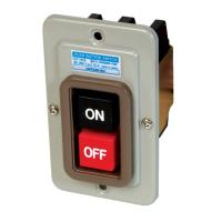 韩荣NUX动力押扣开关 2P15A自锁型电动机电源控制开关 HY-512