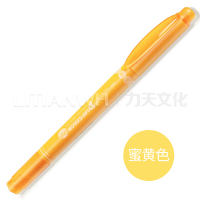 WS-PD 02 蜜黄色 日本Tombow蜻蜓圆点笔双头水彩笔 WS-PD荧光笔创意点点细头记号笔